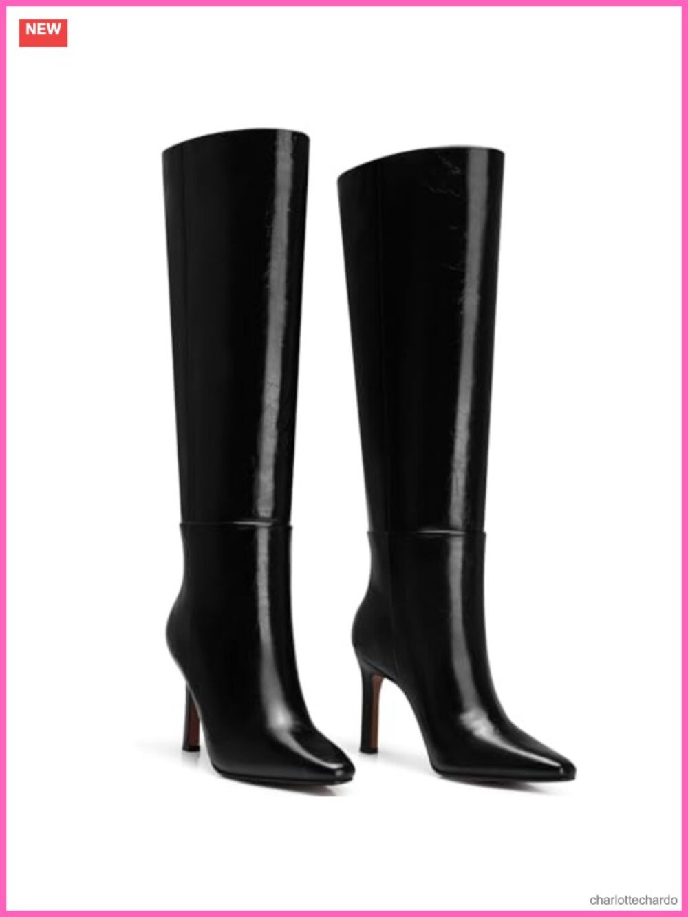 Womens Knee High Stiletto Heel Boots Wide Calf Pointed Toe Fall Trend